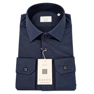 Camicia Xacus Active effetto Jersey blu