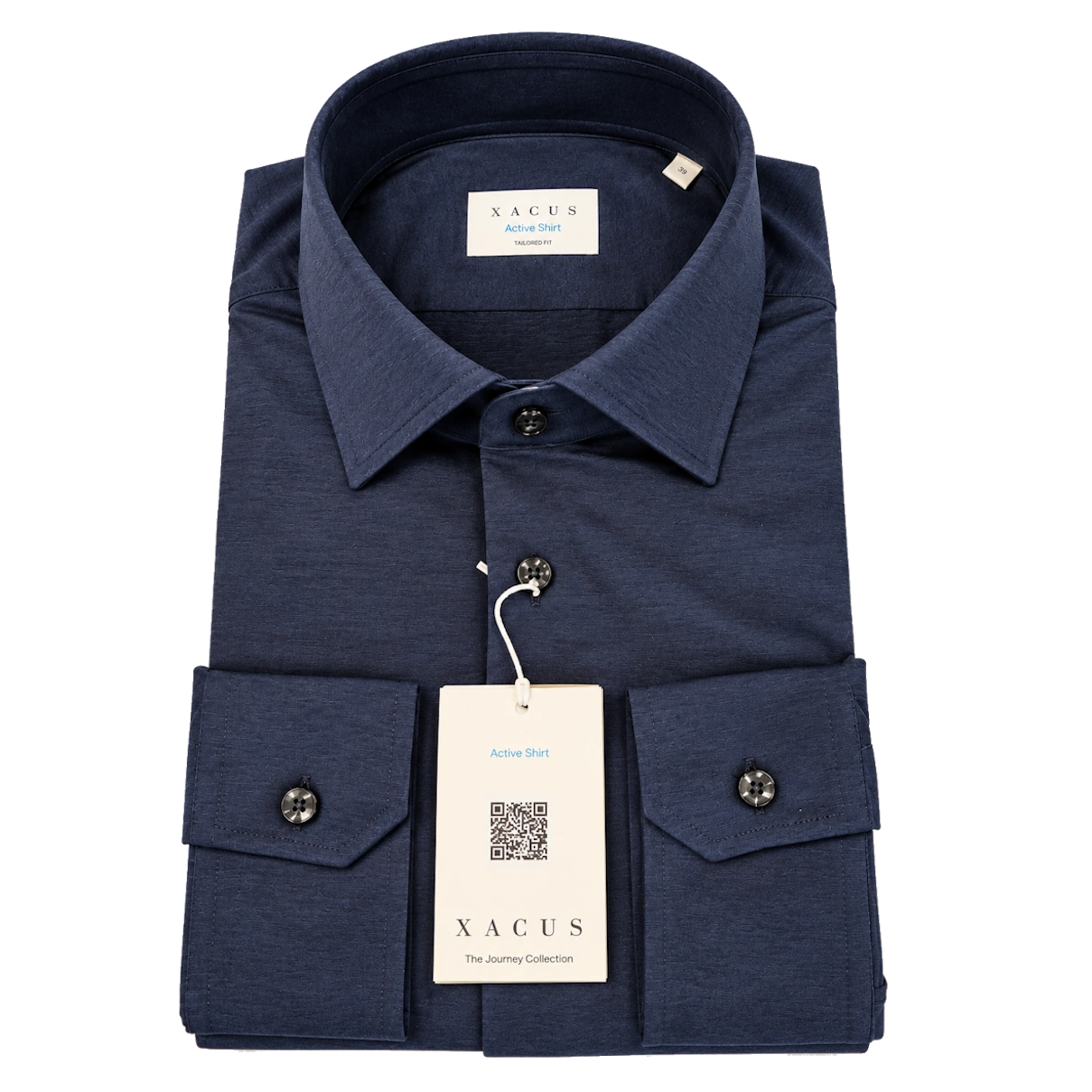 Camicia Xacus Active effetto Jersey blu