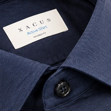 Camicia Xacus Active effetto Jersey blu - immagine 3